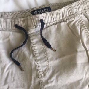 Beige Joggers | black